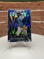 Alejandro Pie Bowman Chrome 1st Blue Raywave /150, Rays