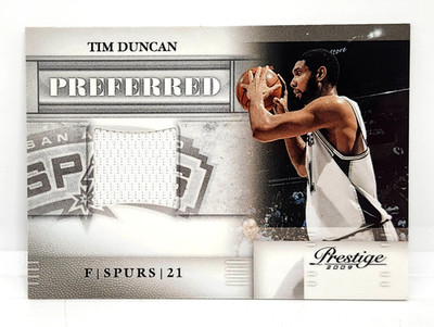 TIM DUNCAN 139/150 RELIC ~ 2009-10 PRESTIGE / PREFERRED #10 ~ SPURS