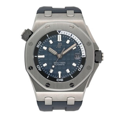 Audemars Piguet Royal Oak Offshore Diver 15720ST Blue Dial Mens Watch With Paper