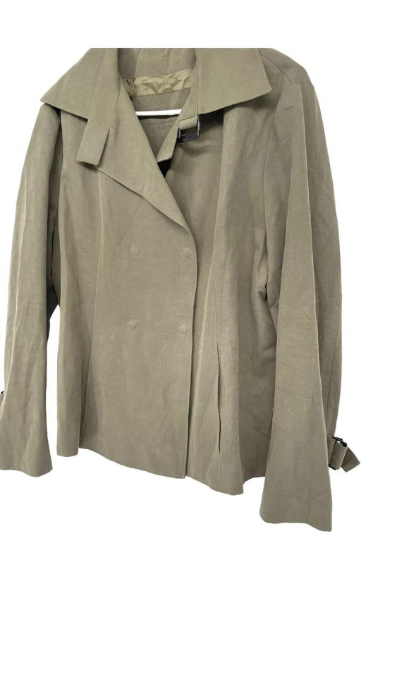 Chaqueta Annette Görtz Mujer 42 Doble Pecho Lino Cinturón Abrigo Foto 4 de 4