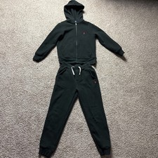 Kids Polo Ralph Lauren Hoodie And Pant Set Size Small 8 Black