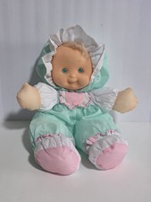 Vintage 1990 Fisher Price Puffalump Kid Baby Doll Mint Green Blonde Hair