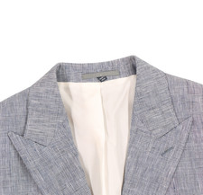 Men's 38 R Suit Supply Hacking Glen Plaid F.lli Ormezzano 100 Linen Wool Blazer