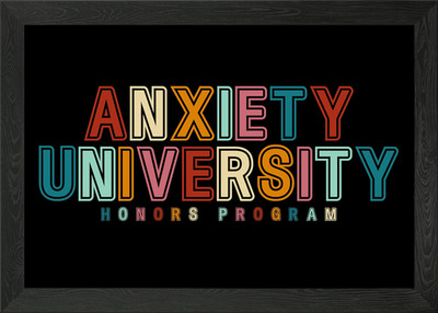 Gerahmtes Wandbild Poster Leinwanddruck Bild Angst Universität Ehrenprogramm