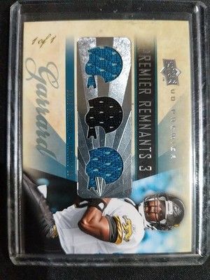 2008 Upper Deck Premier David Garrard Premier Remnants 3 Triple Helmet 1/1 Rare!
