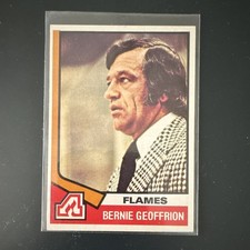 Topps 1974-75 Bernie Geoffrion #147 Base Set Atlanta Flames NHL Ice Hockey Card