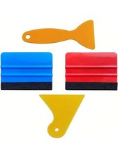 4 pcs Vinyl Wrap Squeegee Applicator Professional Wrapping Decal Tool FeltEdge..