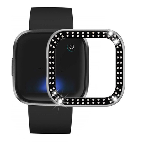 Bling Crystal Cover For Fitbit Versa 2 Full Screen Protector Case Luxury Frame - Picture 8 of 10