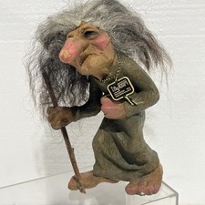 Nyform Witch Troll #113 Norvegia Torgerson Figura Bastone da Passeggio 7" Naso Lungo