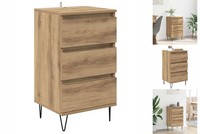 Kommode Schubladenschrank Sideboard Artisan-Eiche 40X35X70 Cm Verbundholz Un