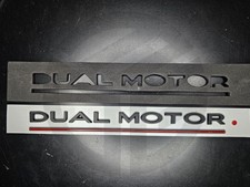 TESLA MODEL 3/Y/S/X - MATTE BLACK DUAL MOTOR BADGE (Direct Replacement)