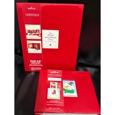 Hallmark Christmas Pop Up Display Board Instant Scrapbook Album Red Snowman