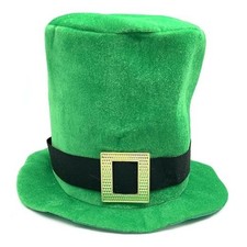 Wittocs Leprechaun Hat for Adults Green Top Hat Men Women Christmas Tree
