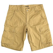 Carhartt Cargo Work Shorts Mens 35 Tan Force Relaxed Fit Ripstop BS5297-M Khaki