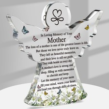Sympathy Gift For Bereavement, Red Cardinal Memorial Acrylic Keepsake, Clear