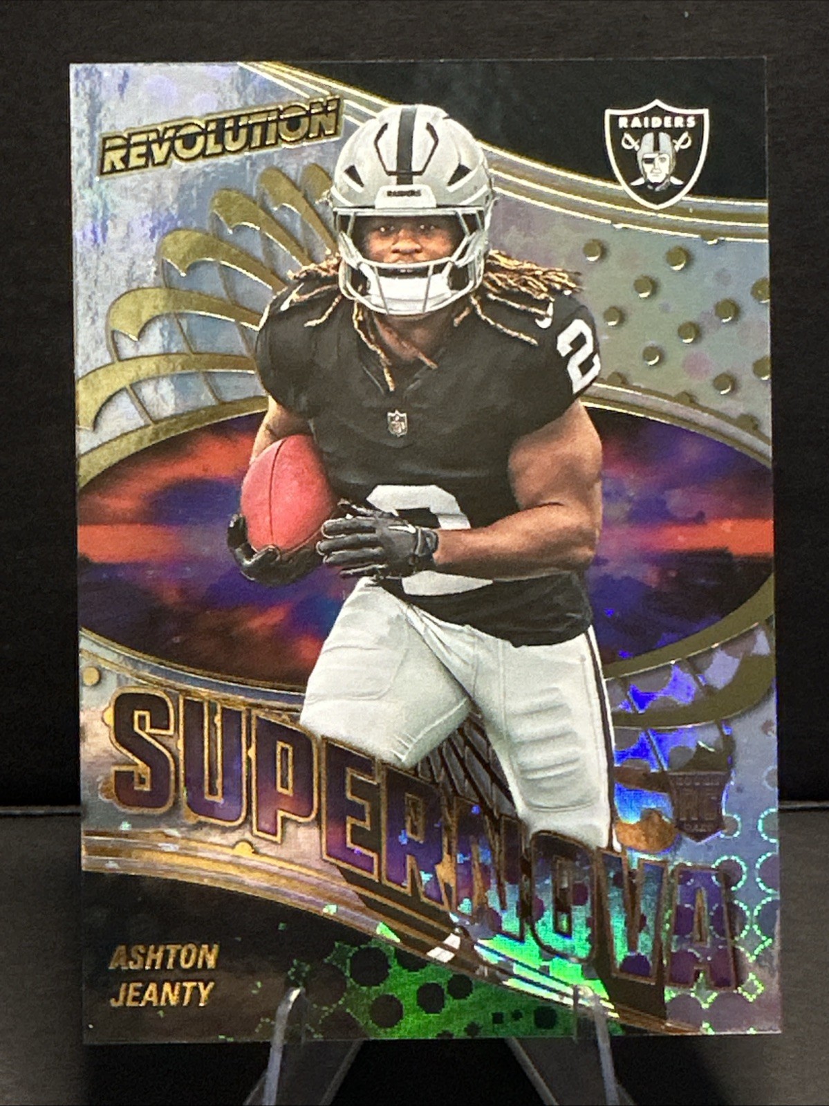 2025 Panini Revolution Ashton Jeanty Supernova #10 Las Vegas Raiders RC Rookie