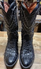 Dan Post Genuine Caiman Black Western Cowboy ...