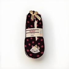 BOBS from Skechers, Women’s L/XL (9-11), slip resistant slippers with cat design