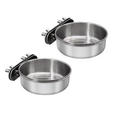 DVHEY 2 Pcs Small Bird Feeding Dish Cups,Parrot Food Bowl Cage Small, 2 Pack