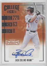 2016 Panini Elite Extra Edition Contenders College Ticket Zack Collins Auto 0pm