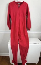 Guide Gear burgundy red Women's Footy Pajamas Size Medium fleece New