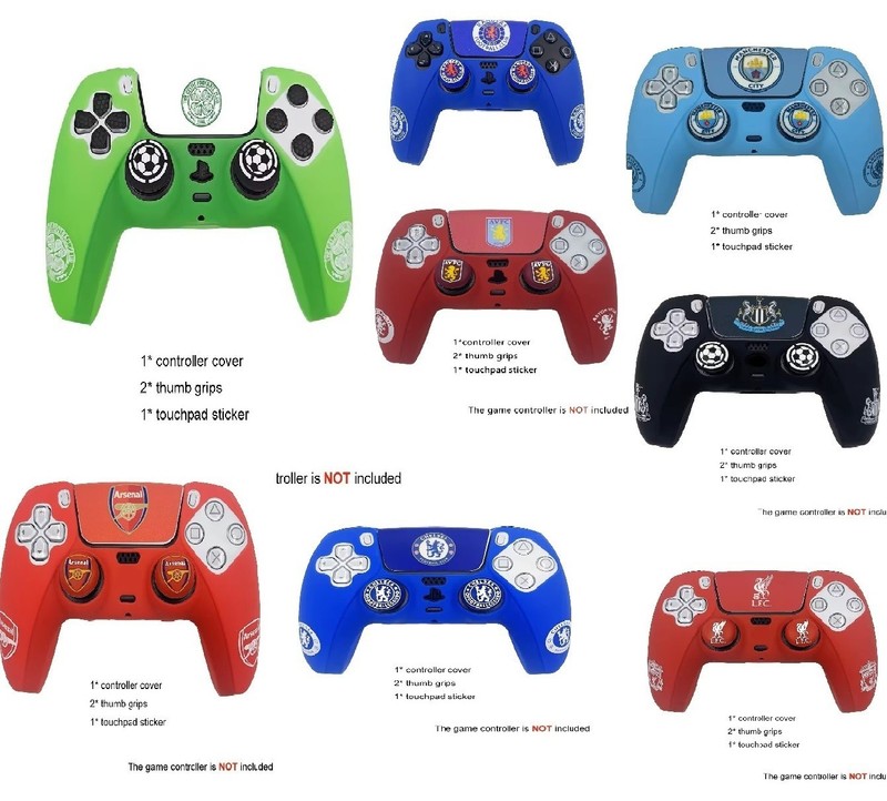 Playstation 5 football silicone dualsense controller skins thumb grips sticker