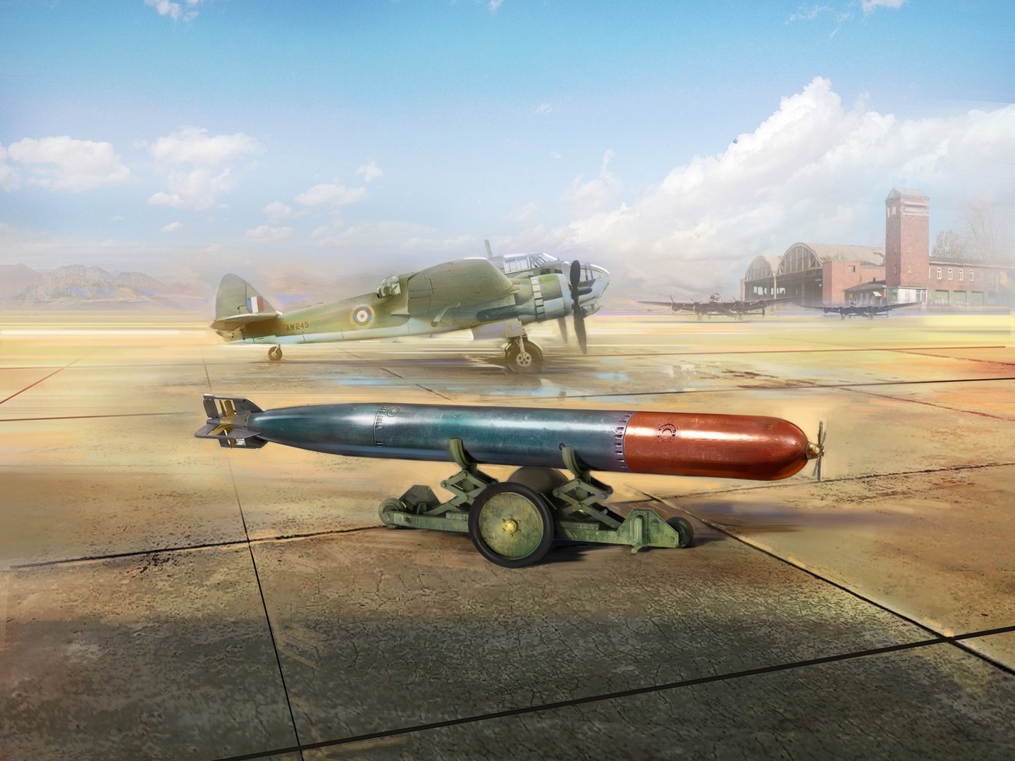 ICM 1:48 WWII British Torpedo Trailer Plastic Model Kit