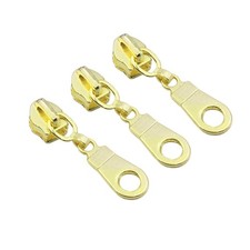 YaHoGa 50PCS 5 Gold Pulls for Nylon Coil Zippers - Zipper Sliders