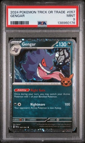 2024 POKEMON TRICK OR TRADE #057 GENGAR PSA 9