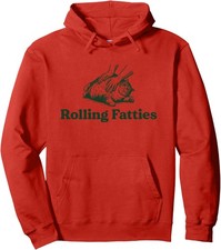 Rolling Fatties Funny Cat Meme for Men Women Kitten L Unisex Hooded Sweatshirt