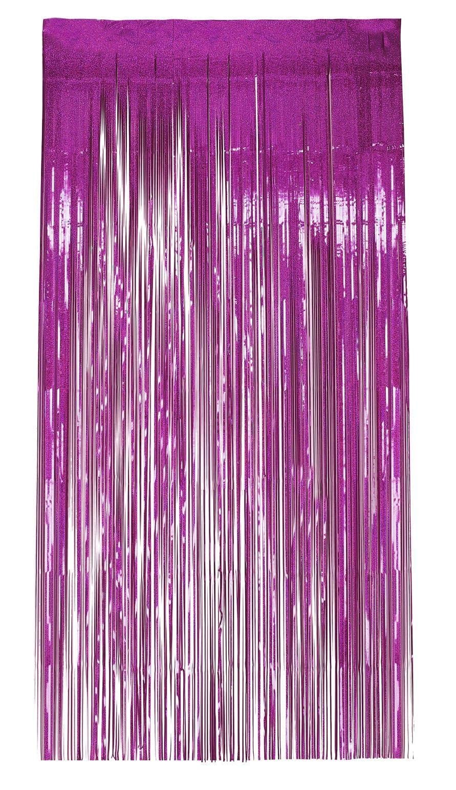 Smiffys 99651, Ярко-розовый фон для занавесок из голографической фольги, Унисекс для взрослых, Один размер