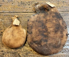 2 Primitive Fabric Smoked Hams 16 1/2 & 9 1/2" tall Country Decor