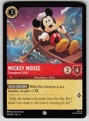 Mickey Mouse - Courageous Sailor (115/204) - Common - Azurite Sea - Lorcana