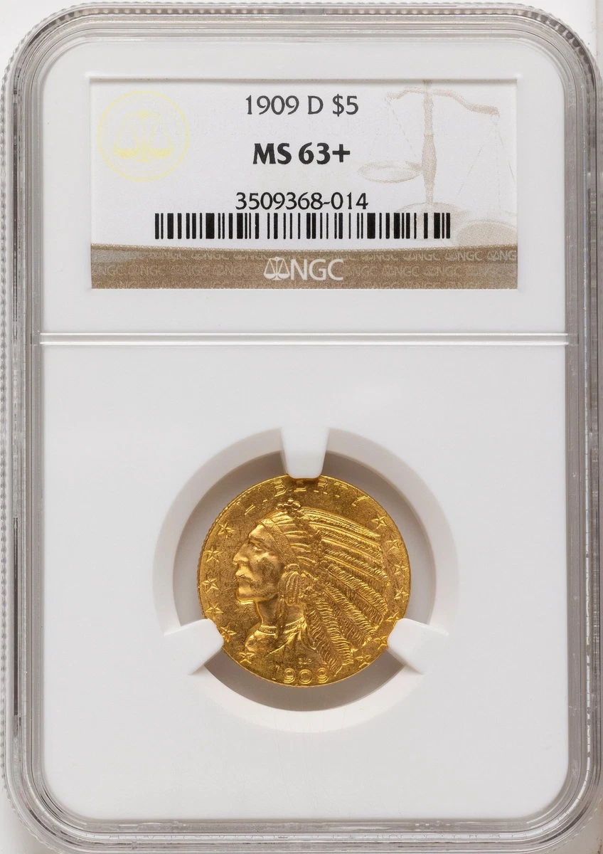 1909 $5 インディアンヘッド・ハーフイーグル 25+ 1909 Year Half Eagle $5 US Gold Coins (Pre - 1933) for sale