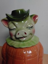 Vintage 1940sShawnee Pottery WINNIE PIG Bankhead Cookie Jar & Bank USA