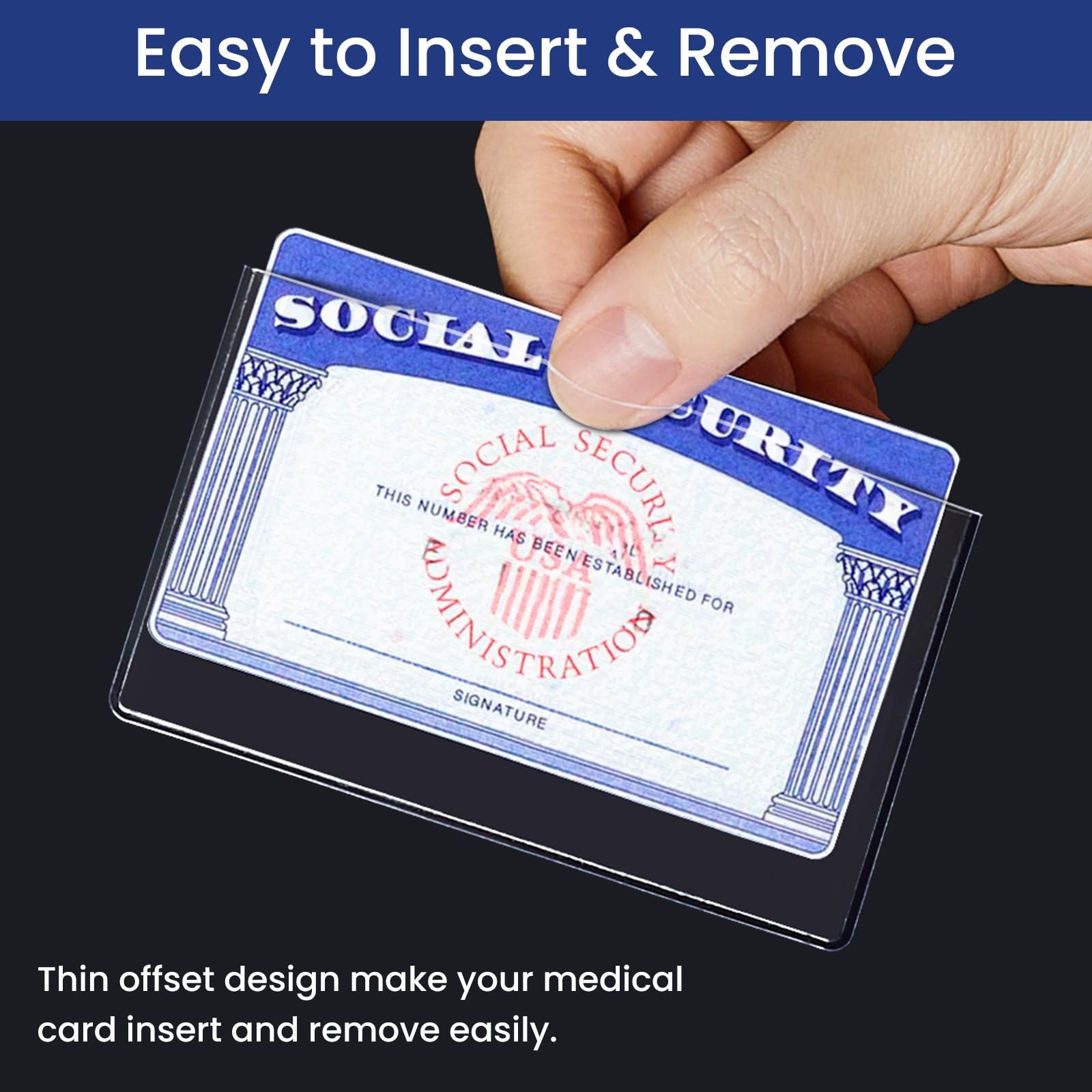 10 Pack Social Security Card Protector, 24 Mil Thick Card Sleeves | eBay