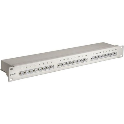 Wentronic CAT PATCH PANEL CAT6 24 PORT SHIELDED GR CAT # 94036
