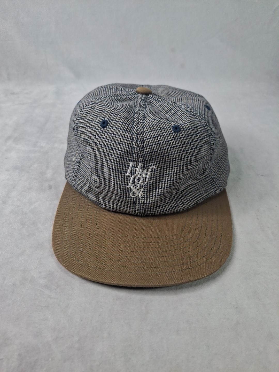 Huf Hat Cap Snap Back Gray/Tan Patch Skateboardin… - image 2