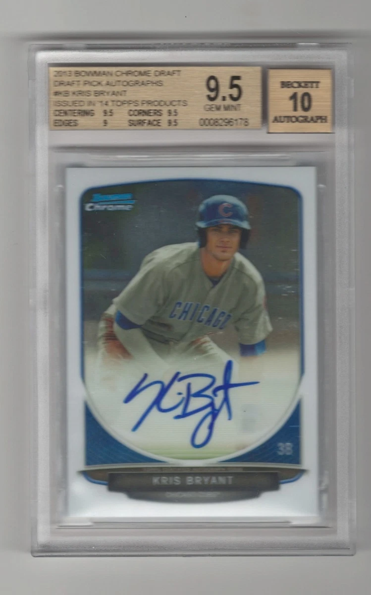 Kris Bryant Autographed Baseball Sports Trading Cards