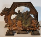 Antique Judd Mfg Co Cast Iron Camel Letter Holder & Shriners Camel Ink Blotter  — photo 2
