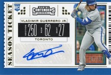 Vladimir Guerrero 2019 Contenders Season Ticket Rookie Gold 87/99 Auto