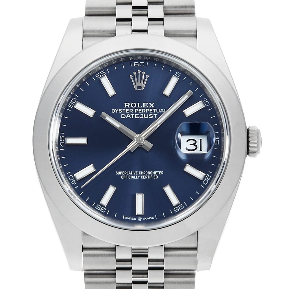 ROLEX Datejust 41 126300 blue Bar 5 Rows Jubilee Bracelet Random Number seco...