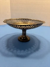 VTG-Silver ( Plate?) Compote Dish From Velacheri, India( GH)