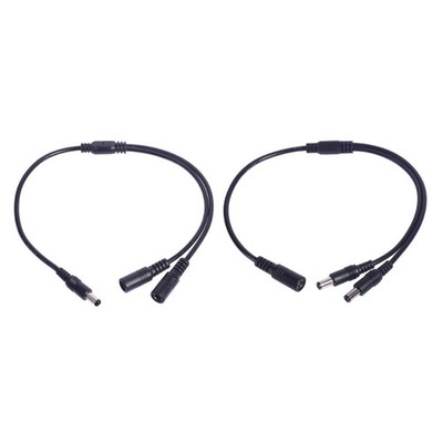 1Pack 5.5x2.1mm 1 to 2 Splitter Power Extension Cable for CCTV Cameras LED