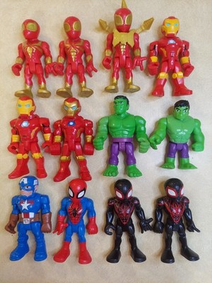 Hasbro Playskool Marvel Heroes 5'' Action Figures Lot Of 12 Spiderman Ironman