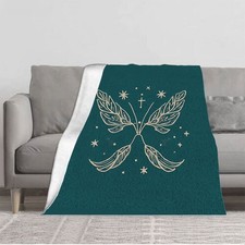 Elegant Butterfly Pattern Flannel Blanket Soft Cozy and Warm for Sofa Travel Bed