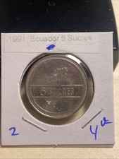 1991 Ecuador 5 Sucres BU Free Shipping