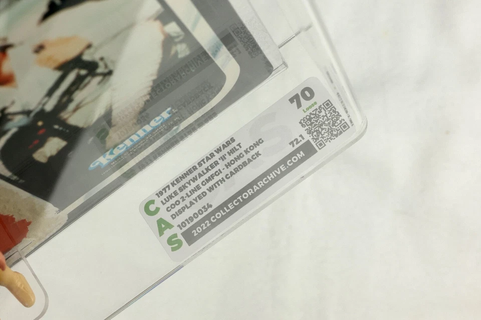 Kenner Star Wars ROTJ Люк Скайуокер 77 задняя карта стрелка редкая CAS AFA 70 отдельно - Изображение 3 из 4