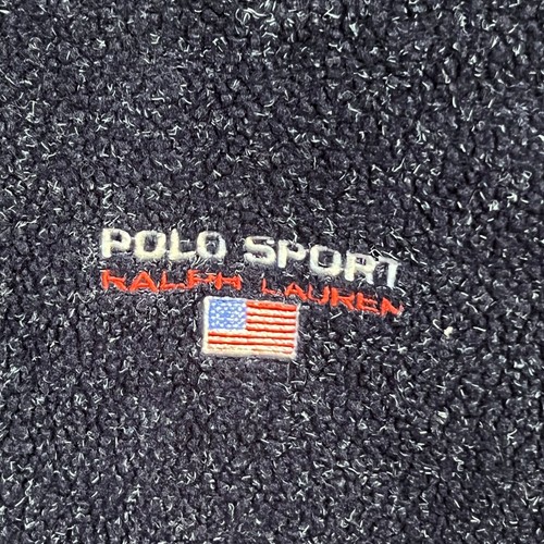 Vintage 90s Polo Sport RL Ralph Lauren Full Zip Fleece Jacket Blue Size S/M - Bild 17 von 19