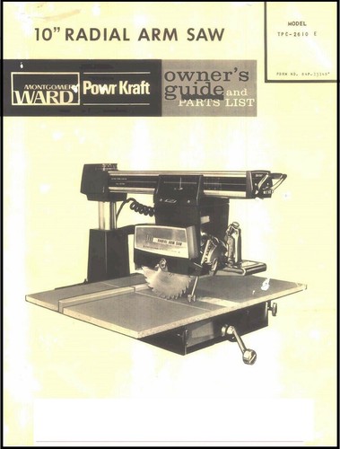 POWR-KRAFT 10in Radial Arm Saw 